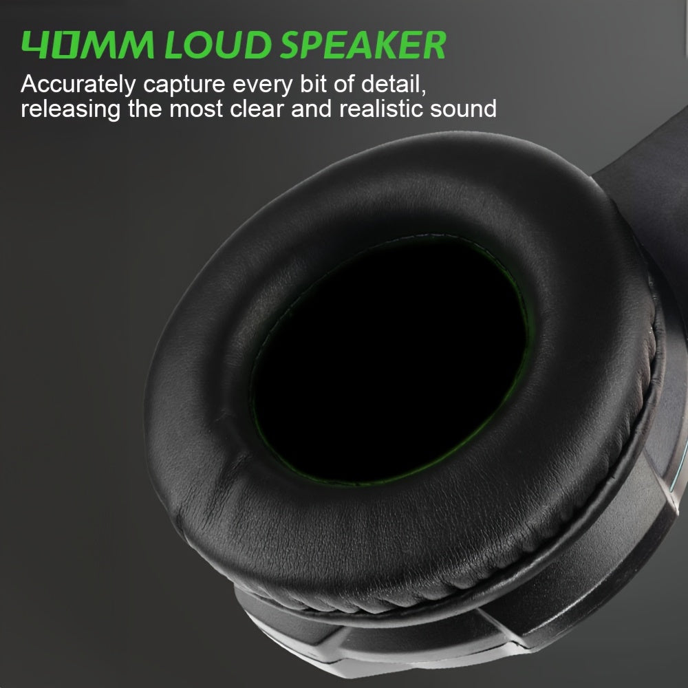 Anime Gaming Headset with Microphone 7.1 Surround Sound Noise Isolating Ear Cups Wired 3.5mm for Desktop Laptop Console