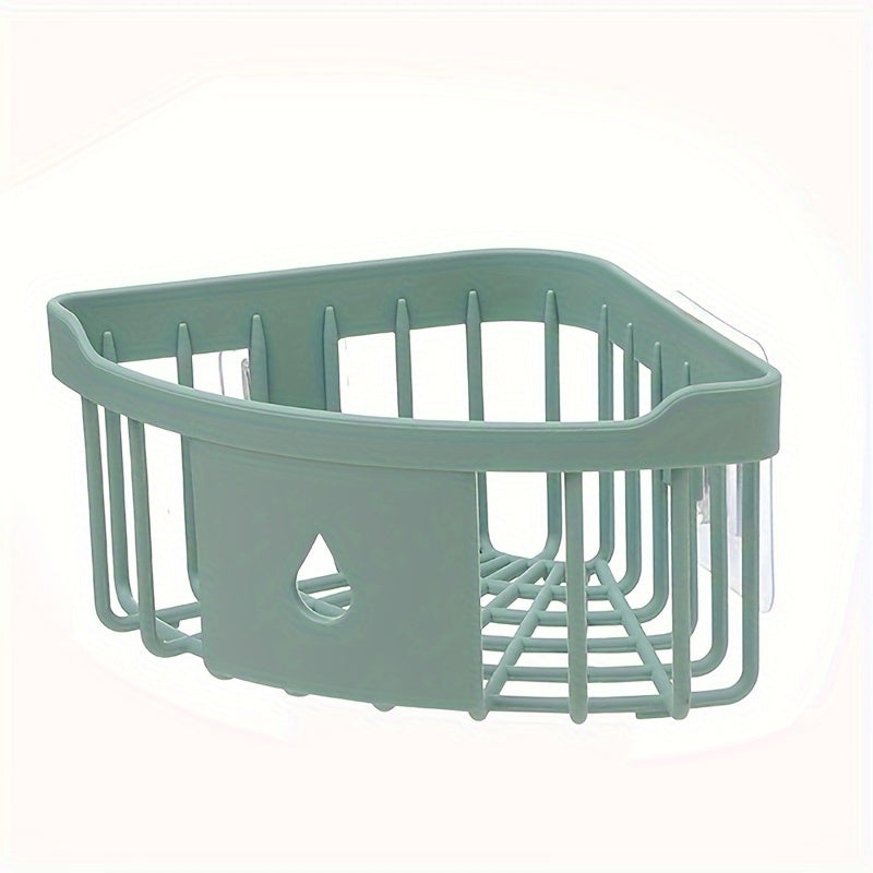 2 ta uchburchakli plastik devorga o'rnatiladigan saqlash tokchalari - elektr energiyasi talab qilinmaydi, oshxona lavabosi, hammom yoki hojatxona uchun ixcham tashkilotchisi