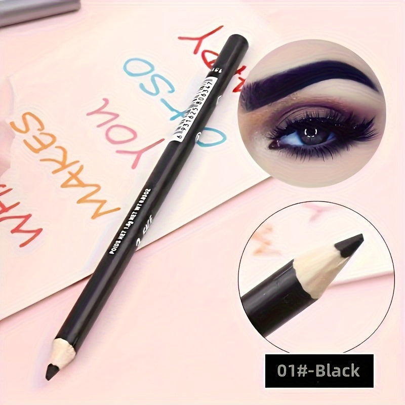 Женский водостойкий долговечный черный карандаш для глаз с жестким грифелем