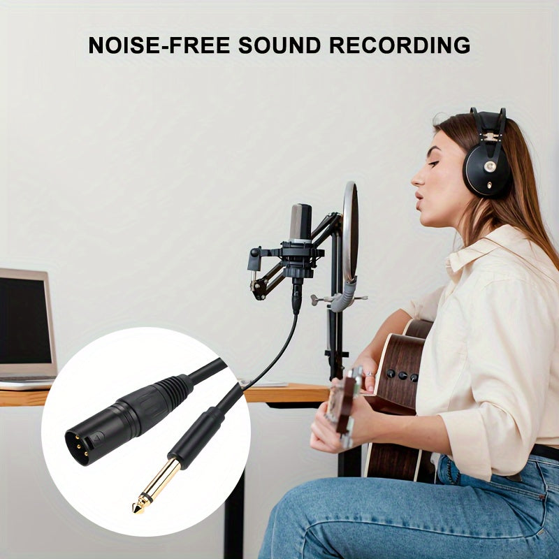 6.5mm dan XLR erkak audio kabeli, tovush kartasini mikserga ulash uchun, oltin qoplangan rozetkali