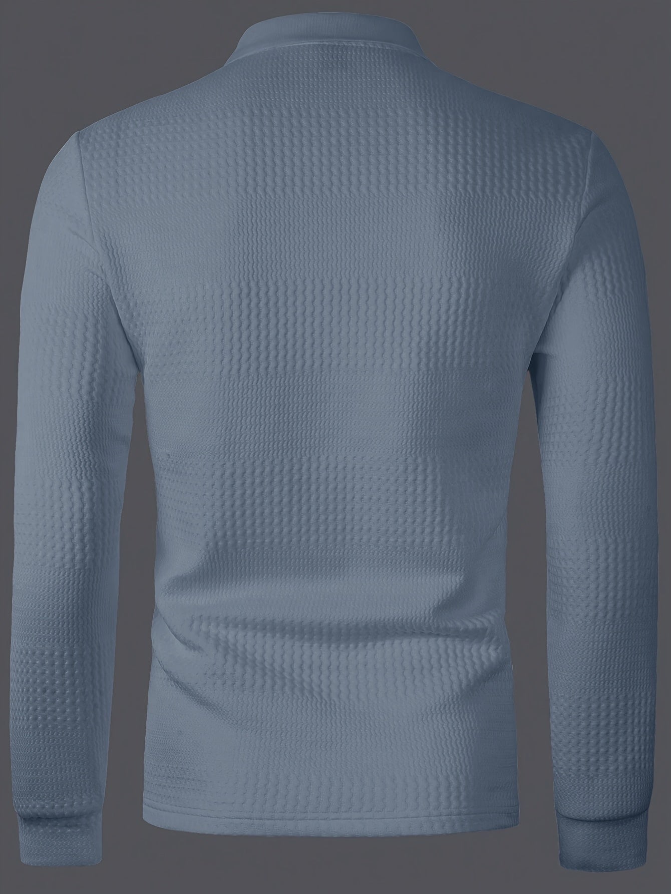 Men's Short Sleeve Jacquard Lapel T-Shirt Solid Color Casual Slim Fit Summer