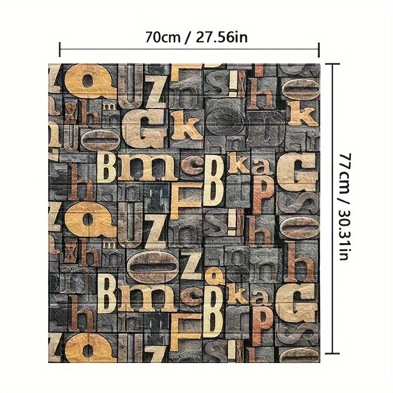 10pcs Self-Adhesive PVC 3D Brick Wall Stickers for Home Decor Bedroom Bathroom