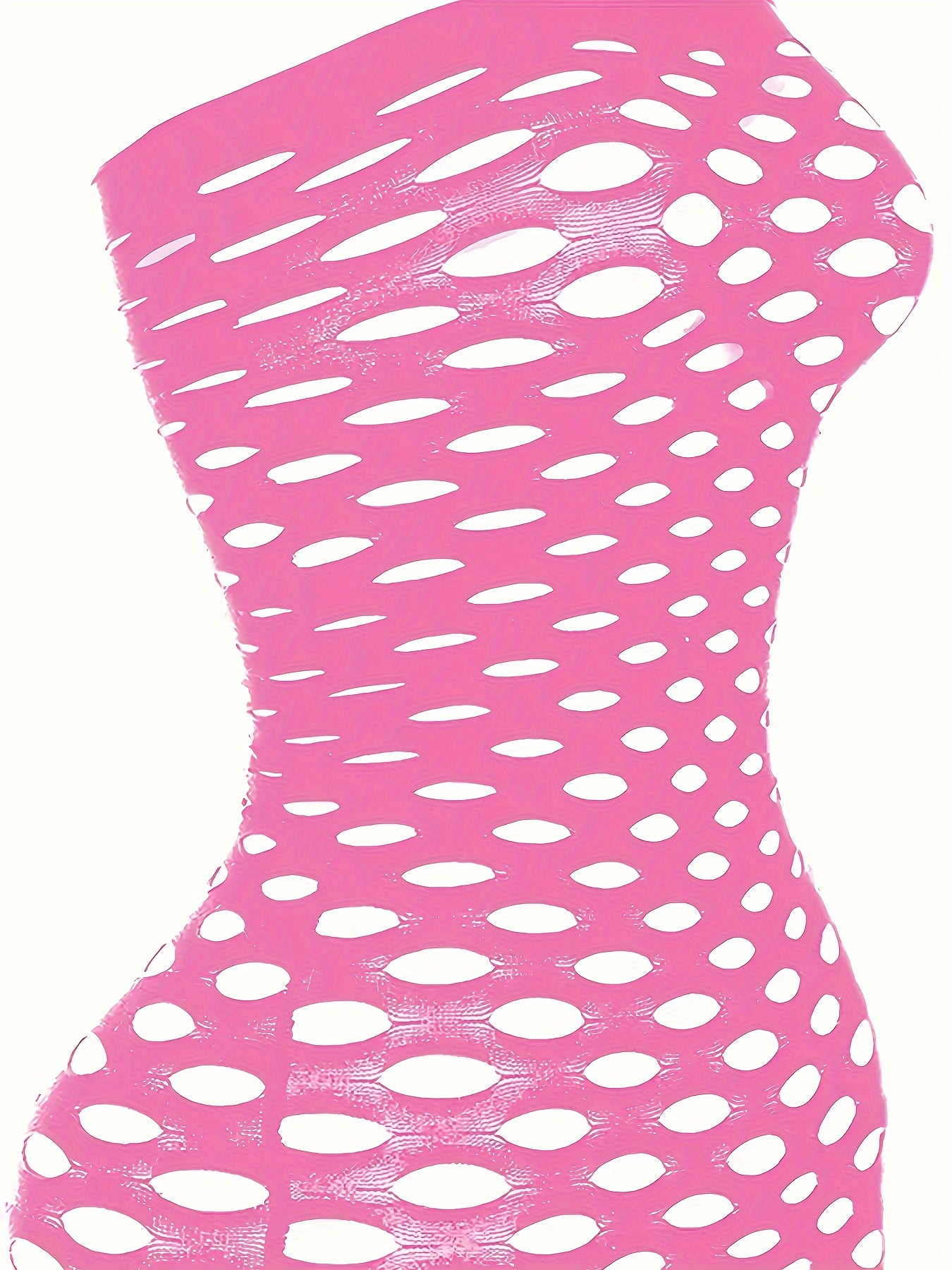 Women’s Fishnet Bodysuit with Cut-Out Details Nylon Elastane Lingerie