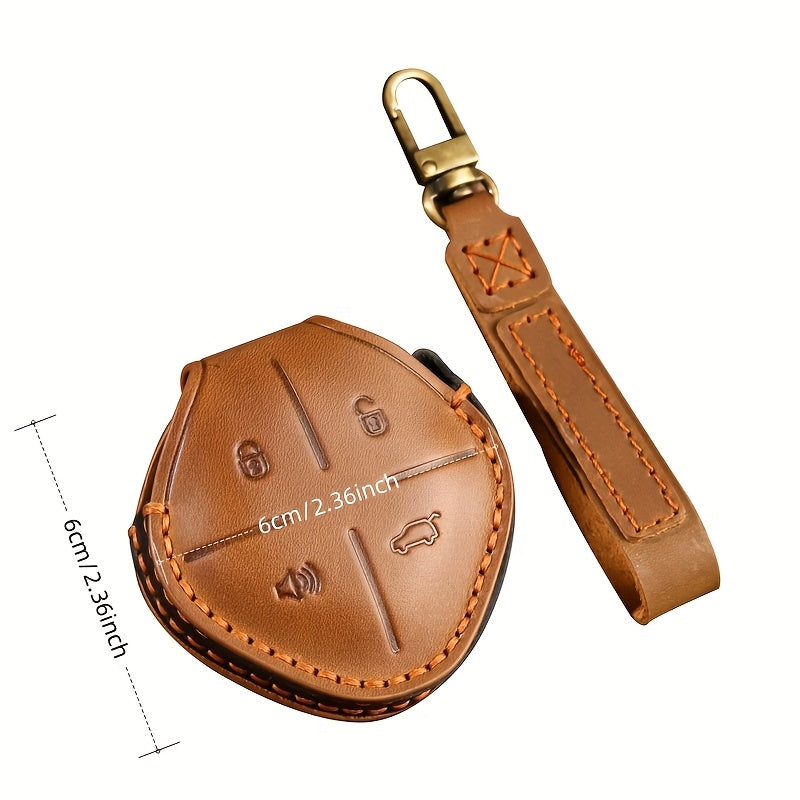 Custom Leather Key Fob Cover for Car Remote Protection Easy Install
