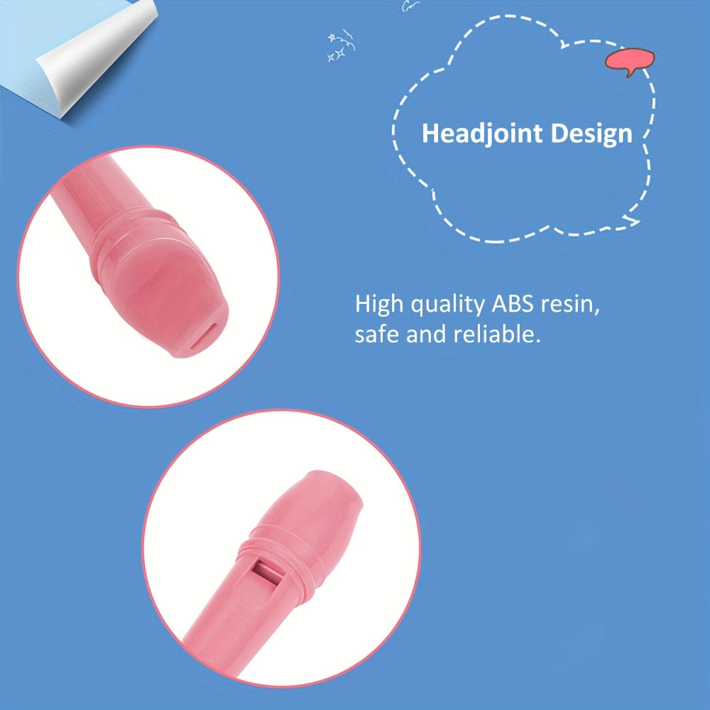 Yangi boshlovchilar uchun G kalitidagi 8 teshikli soprano blokflöte, tozalash tayoqchasi, ABS qatronidan tayyorlangan.