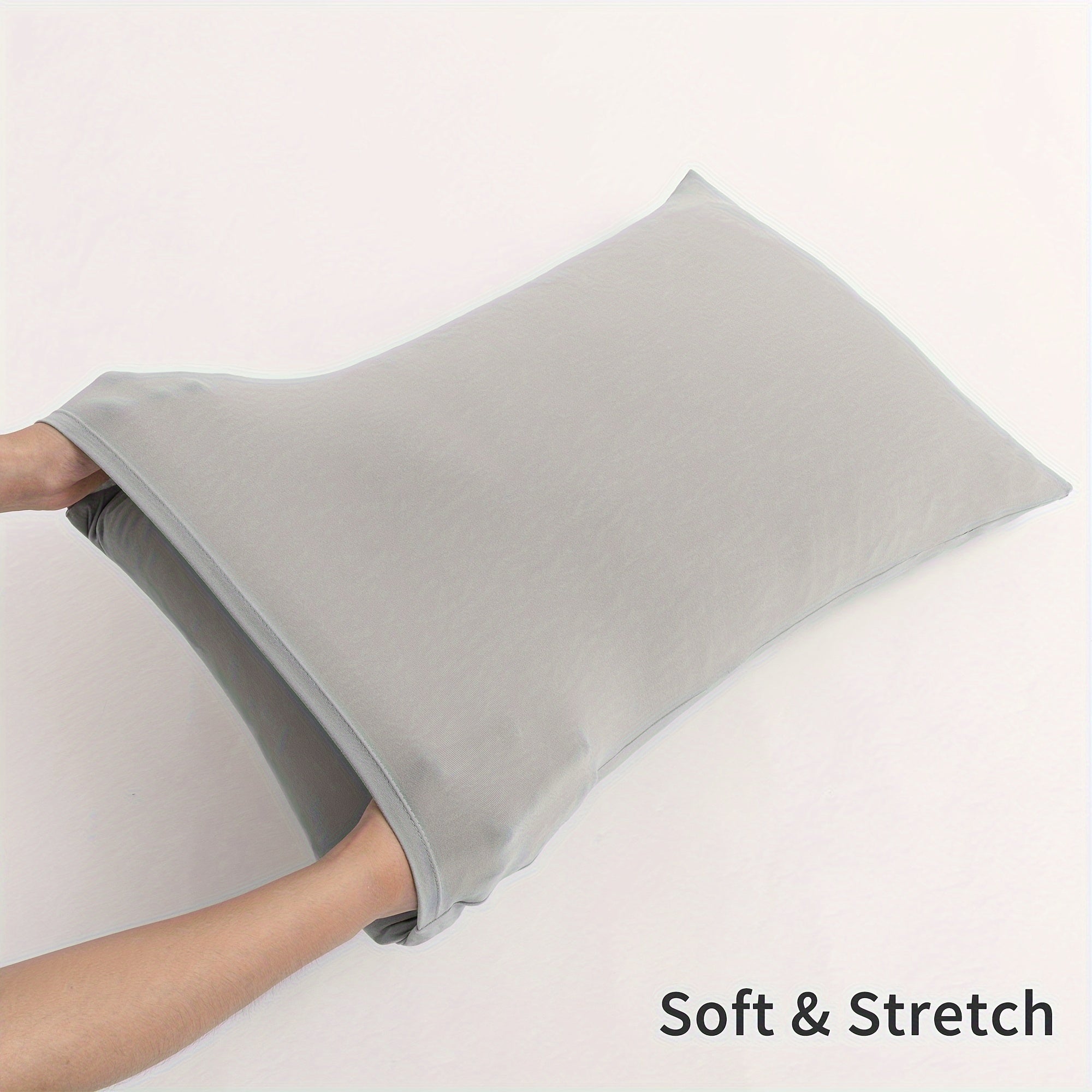 Stretch Pillow Cases 2-Pack Soft Wrinkle-Resistant Envelope Closure