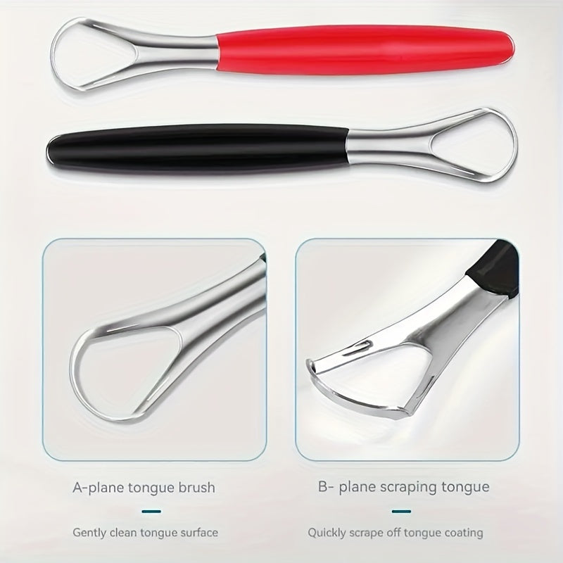 Kattalar uchun zanglamas po'latdan yasalgan tilni tozalash uchun asbob og'iz nafasini yangilash