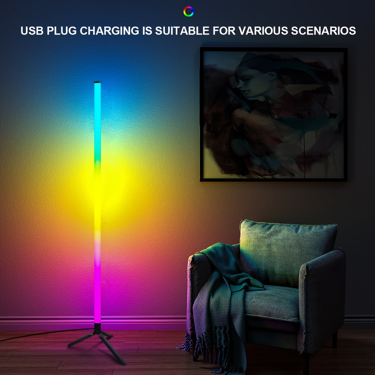 RGB Corner LED Light with Remote USB Powered for Music Gaming and Bedroom Decor