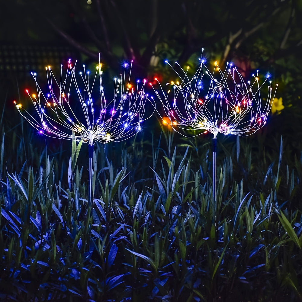 Solar Garden Firework Lights 90 LEDs Solar Powered Outdoor Pathway Patio Yard Decor