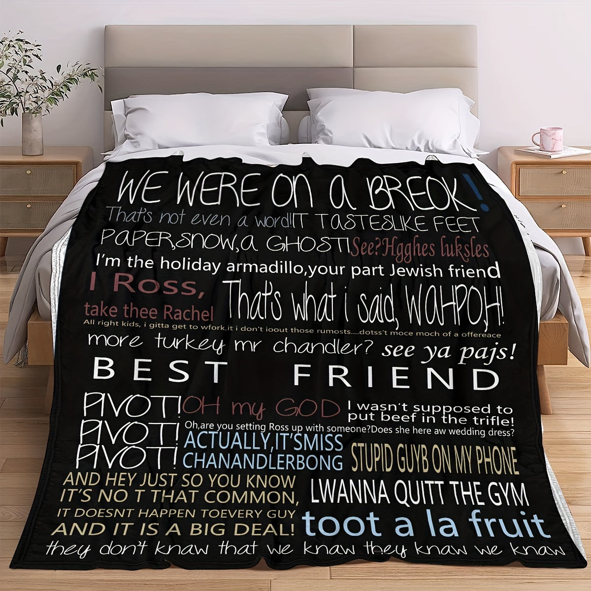 Soft Flannel Throw Blanket for Couch Bed Camping Hypoallergenic Easy to Wash