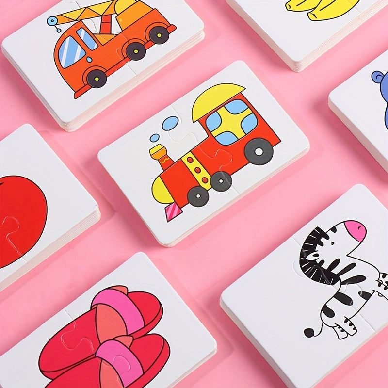 Соответствующие карточки-головоломки для детей 1-4 лет, красочная образовательная игрушка в красном, зеленом, синем, желтом