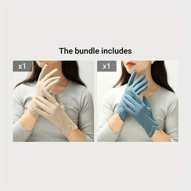 Women's Winter Gloves Lightweight Windproof Cold-Proof Thin