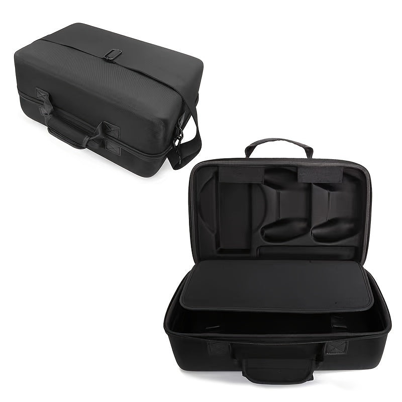 Waterproof EVA Carrying Case for PS5 and PS5 Slim with Shoulder Strap Black