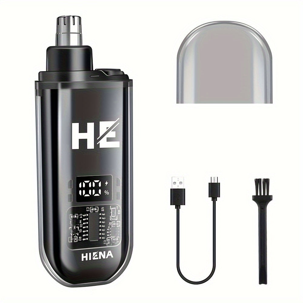 Electric Nose and Ear Hair Trimmer for Men and Women Stainless Steel Head Digital Display USB Rechargeable in 3 Colors