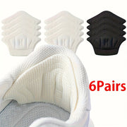 6 Pairs EVA Heel Cushion Pads Support Inserts for Sneakers and Sports Shoes