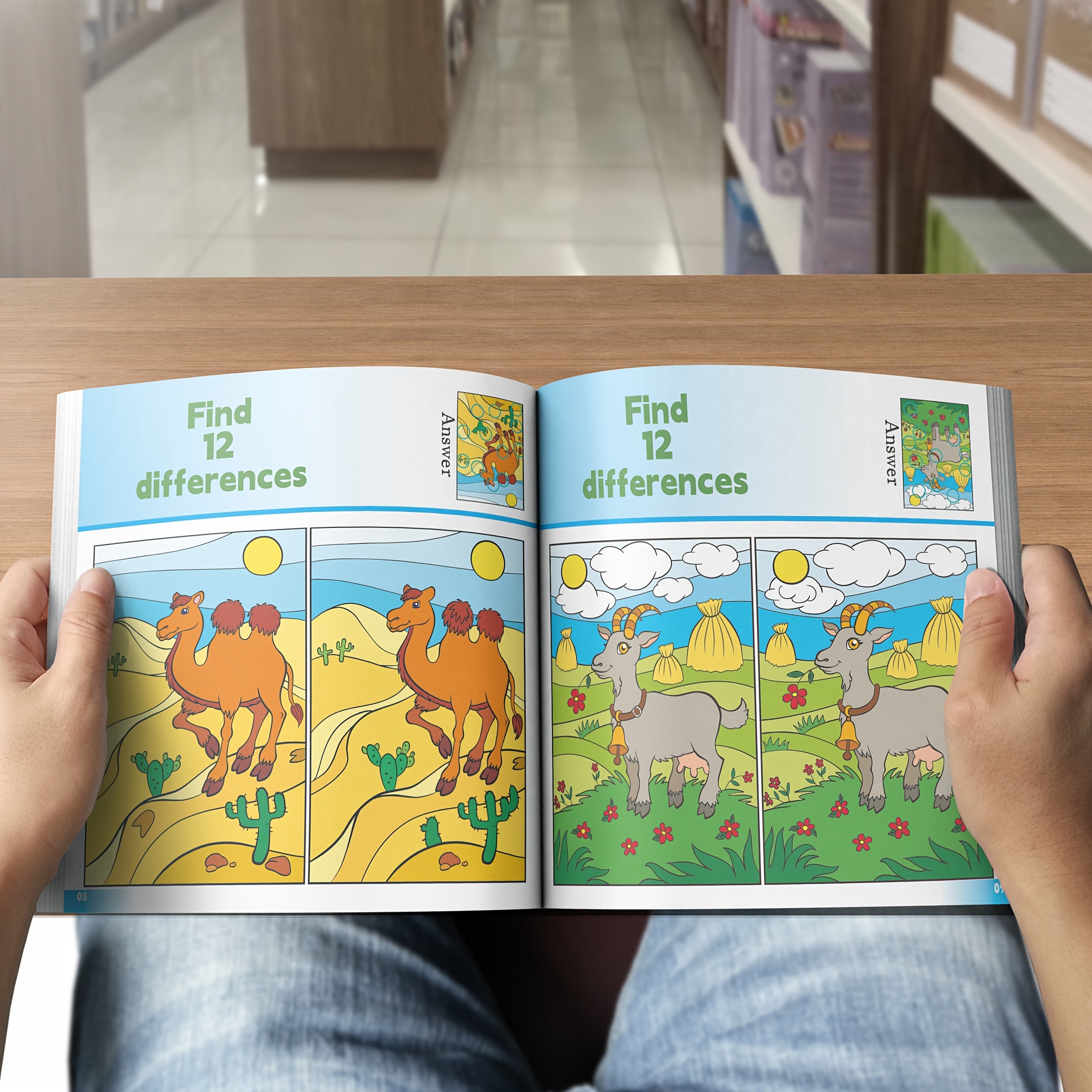Children's Educational Book Spot The Differences Concentration Attention to Detail Early Learning
