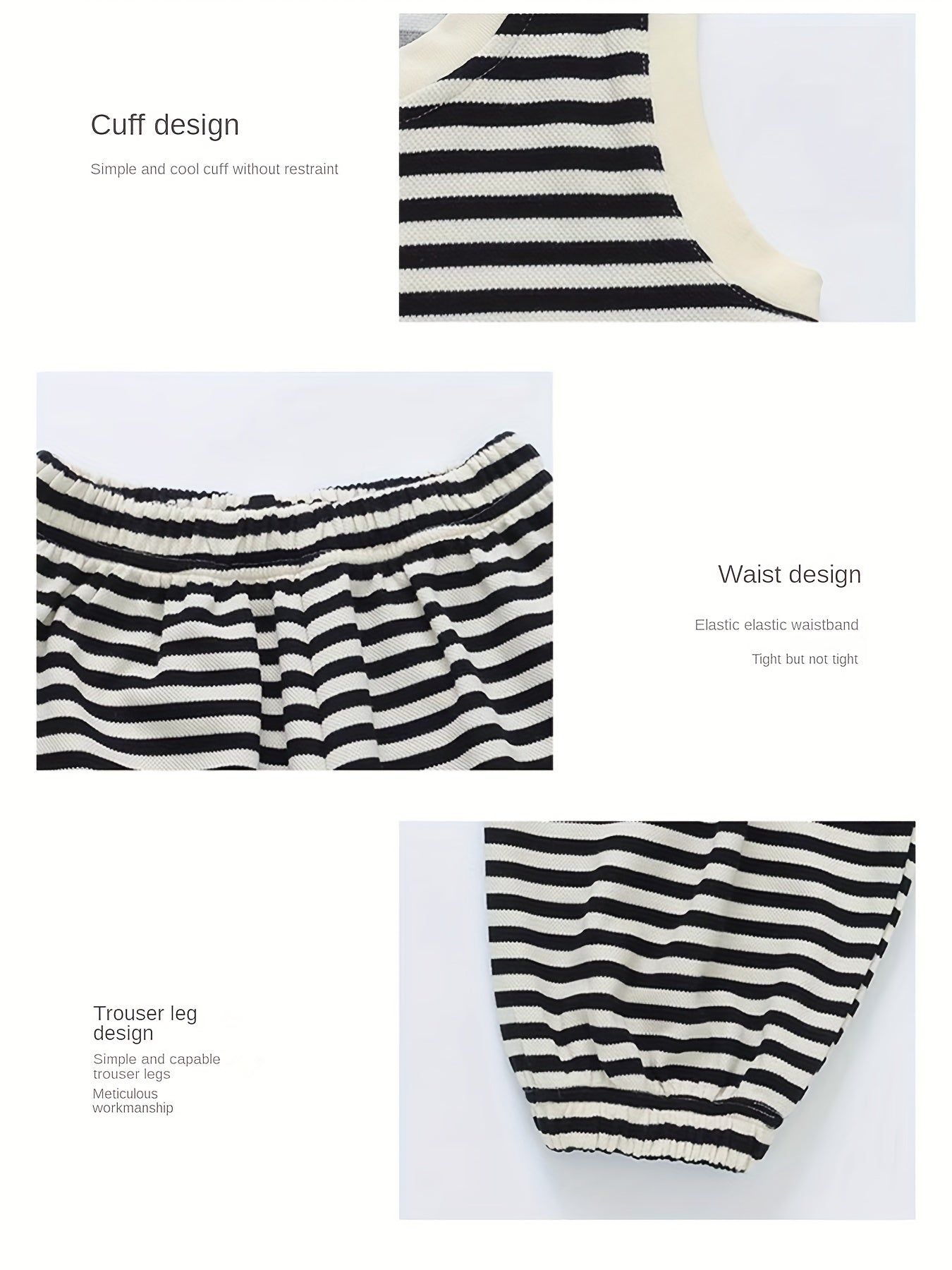 Conjunto de ropa de verano para niñas, conjunto de 2 piezas con camiseta sin mangas a rayas y pantalones cortos para niños pequeños