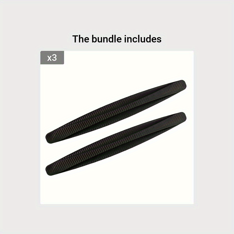 2pcs Carbon Fiber Style Rubber Door Edge Guards Bumper Lip Protector Stickers