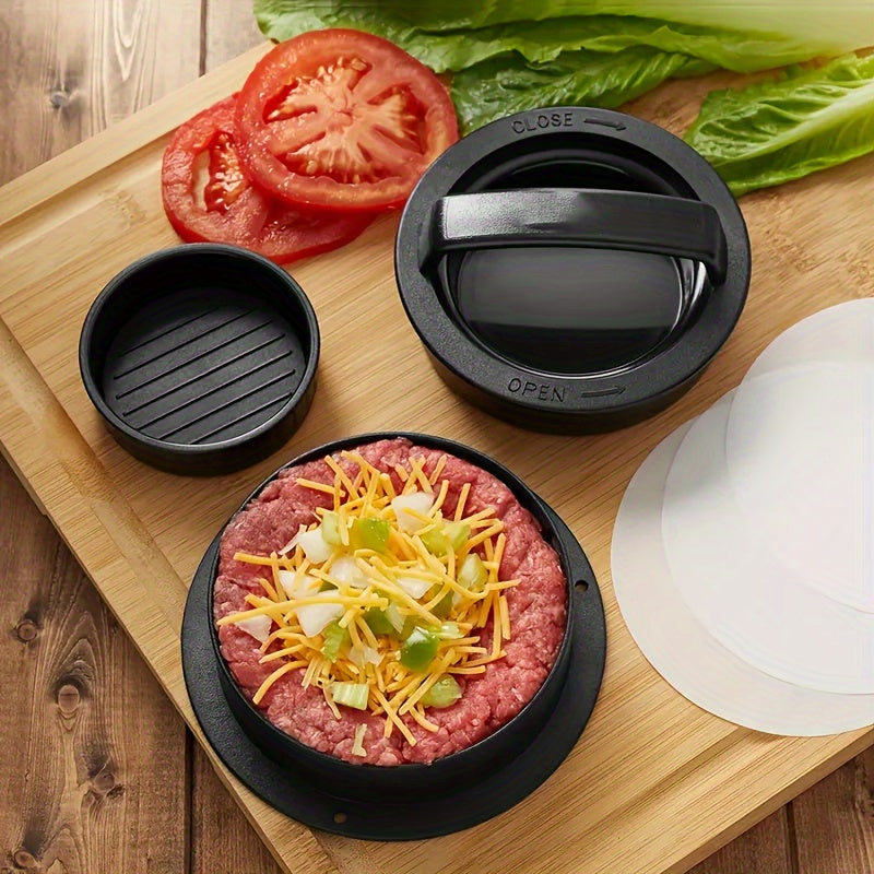 Non-Stick Hamburger Patty Maker Set Beef Cheese Vegetable Manual Burger Press