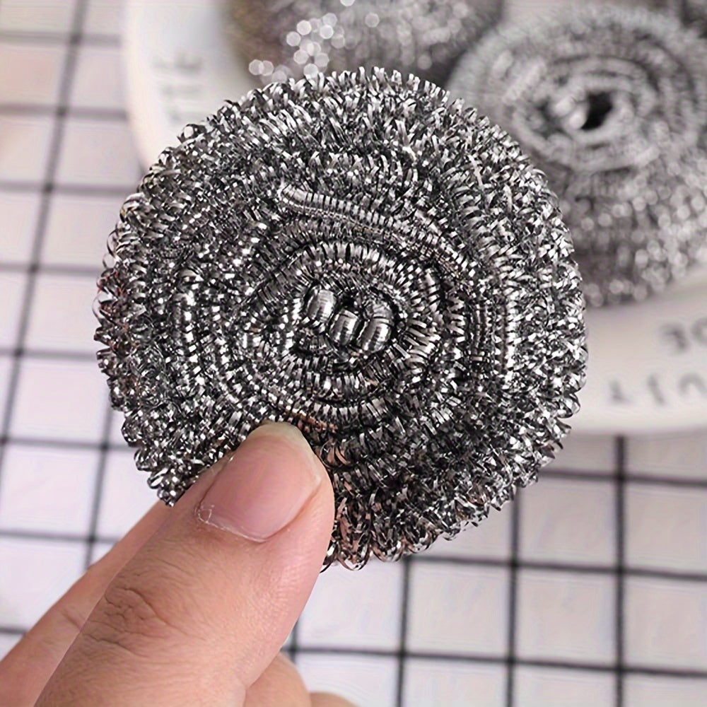 Set of 10 Stainless Steel Scrubbers for Kitchen, Bathroom, Pots and Dishes