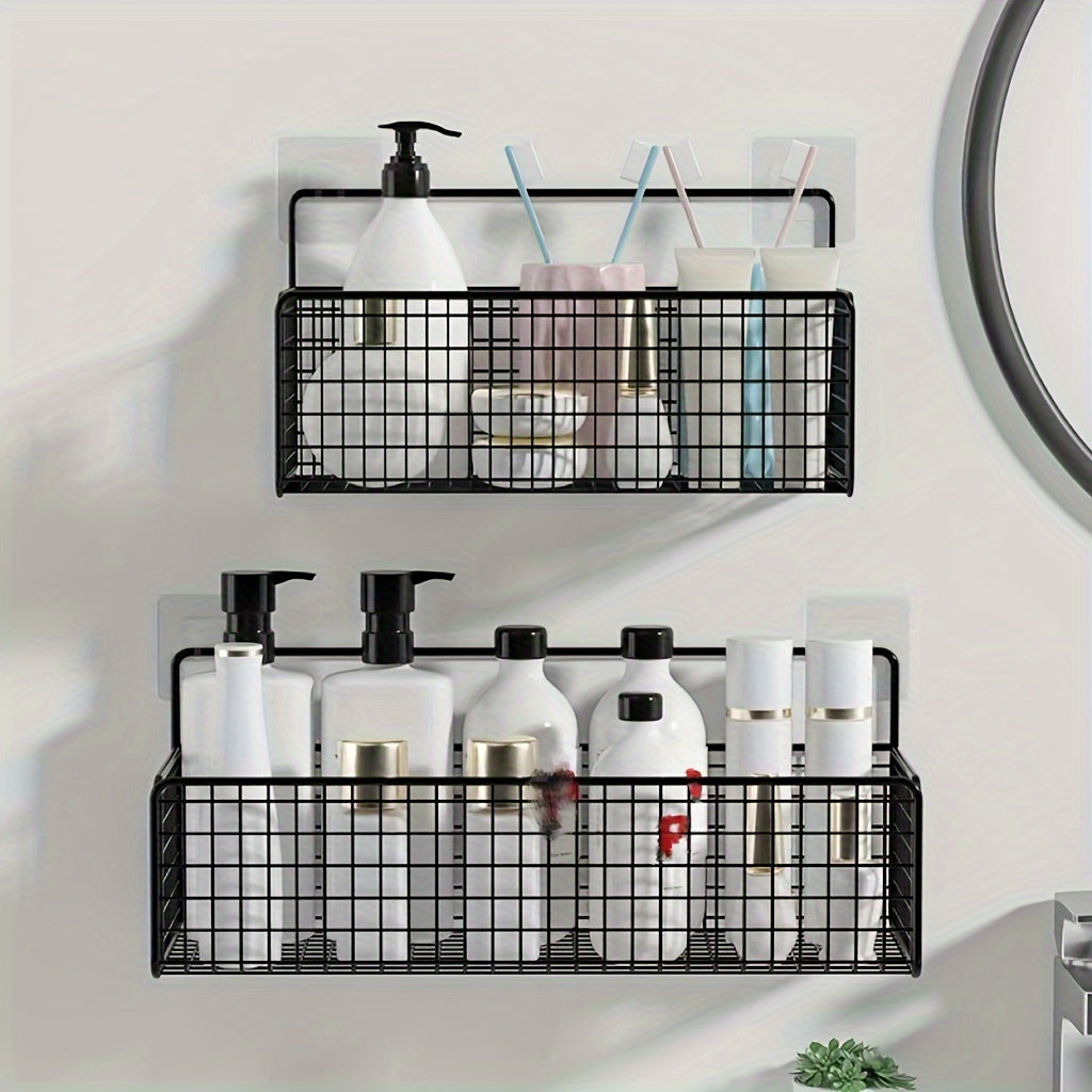 Wall Mounted Bathroom Storage Rack Shower Caddy Organizer for Shampoo and Shower Gel