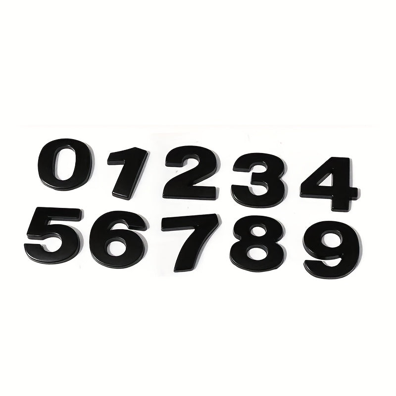 Металлические наклейки с буквами из цинкового сплава, автомобильные наклейки, черные номера, наклейки с именами