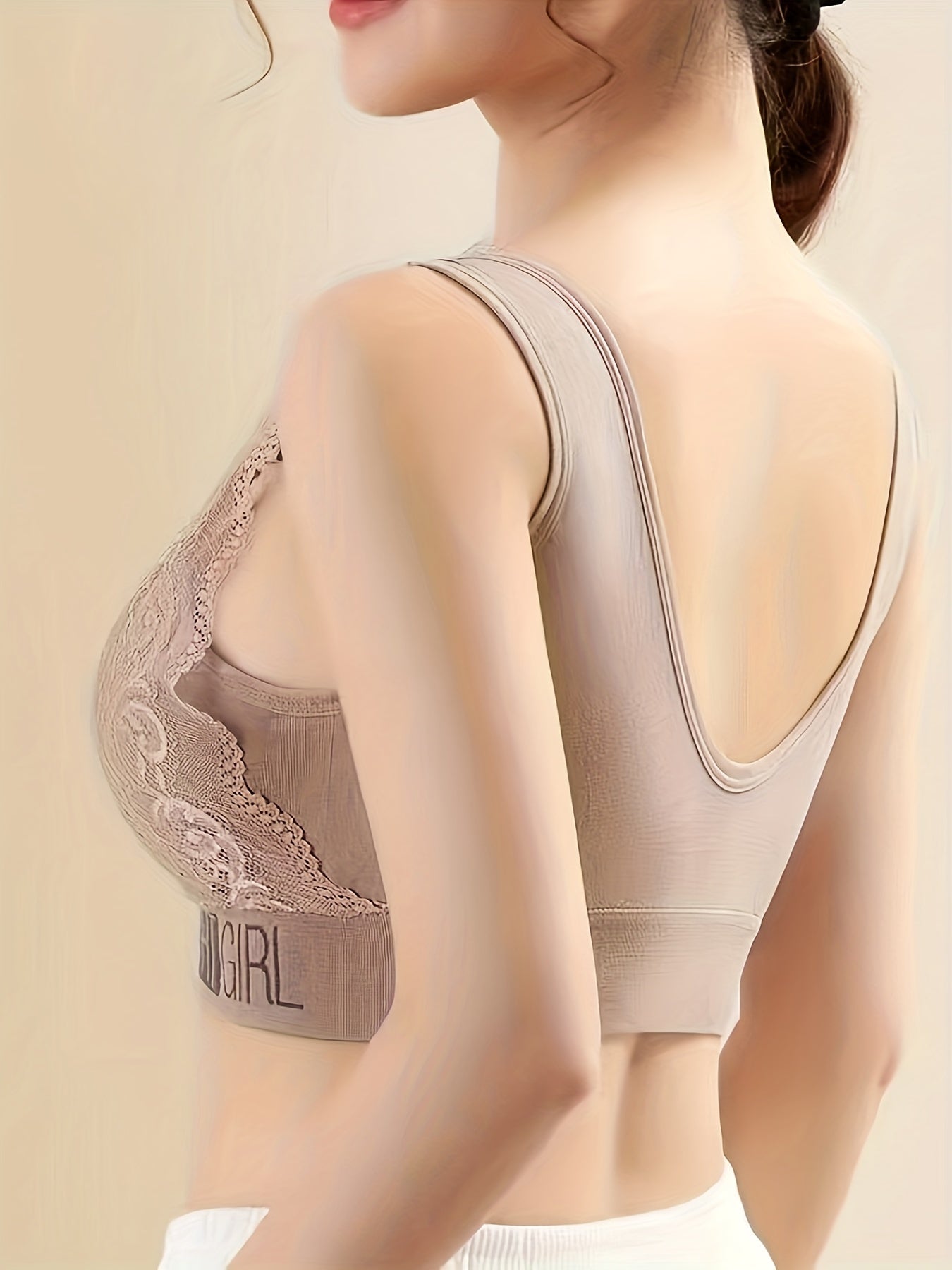 Women's Lace Push-Up Bra with Anti-Sagging Support Breathable Comfort