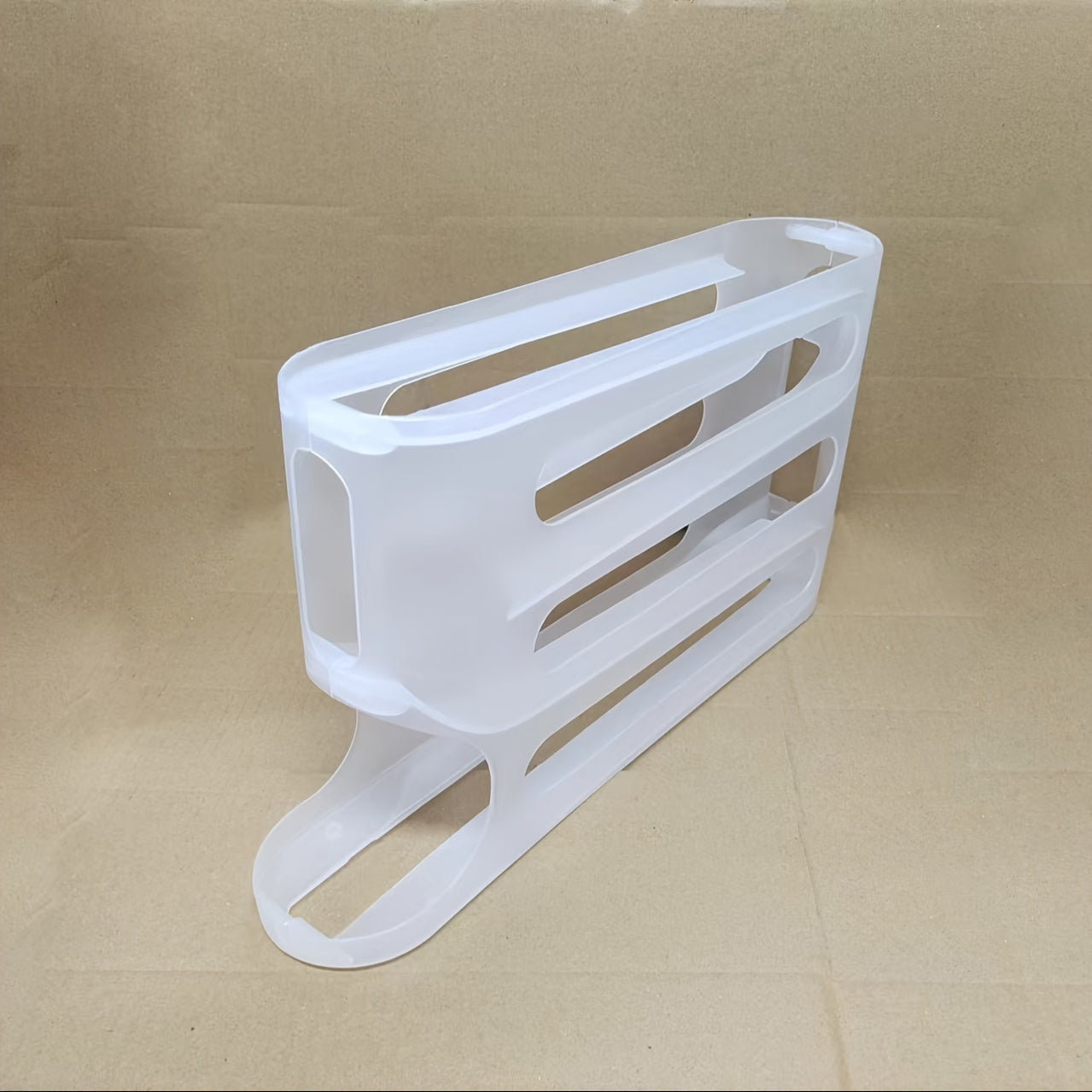 Katta hajmli 4-qavatli tuxum saqlash qutisi Avtomatik aylanuvchi zinapoya dizayni muzlatgich eshigi chidamli PP