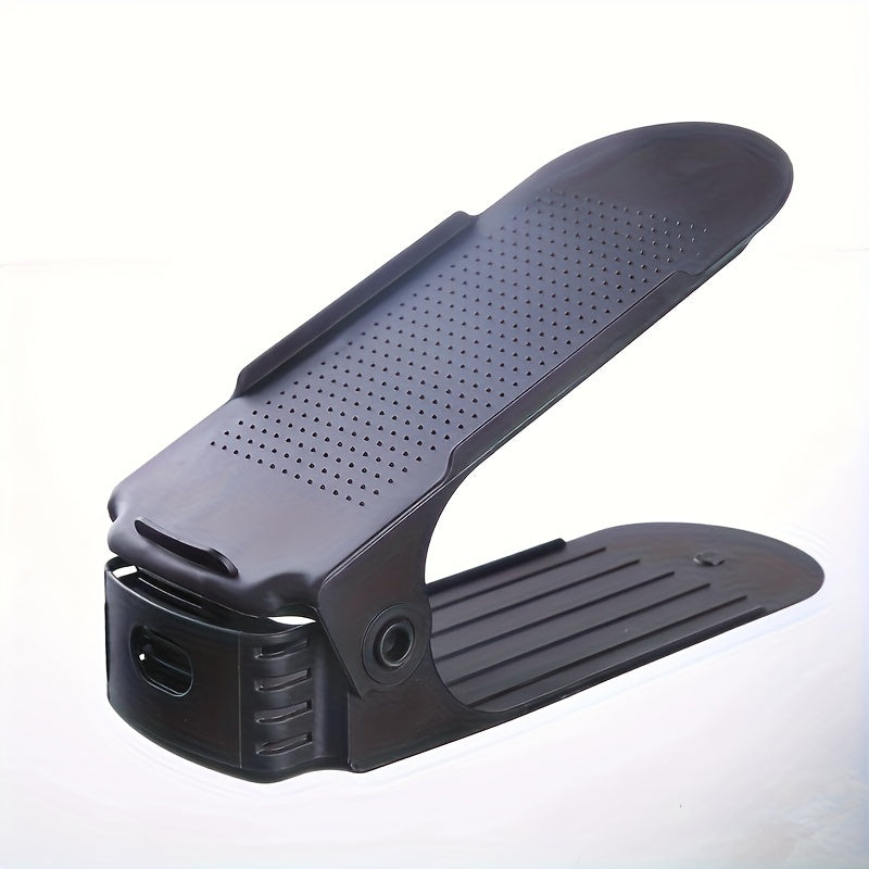 Organizador de zapatos de plástico con 12 compartimentos, almacenamiento apilable de doble capa para dormitorios, habitaciones y armarios