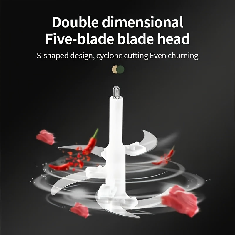 Molino de carne adaptable y procesador de alimentos rápido para cocina con velocidad ajustable, gran capacidad, piezas desmontables y fácil limpieza