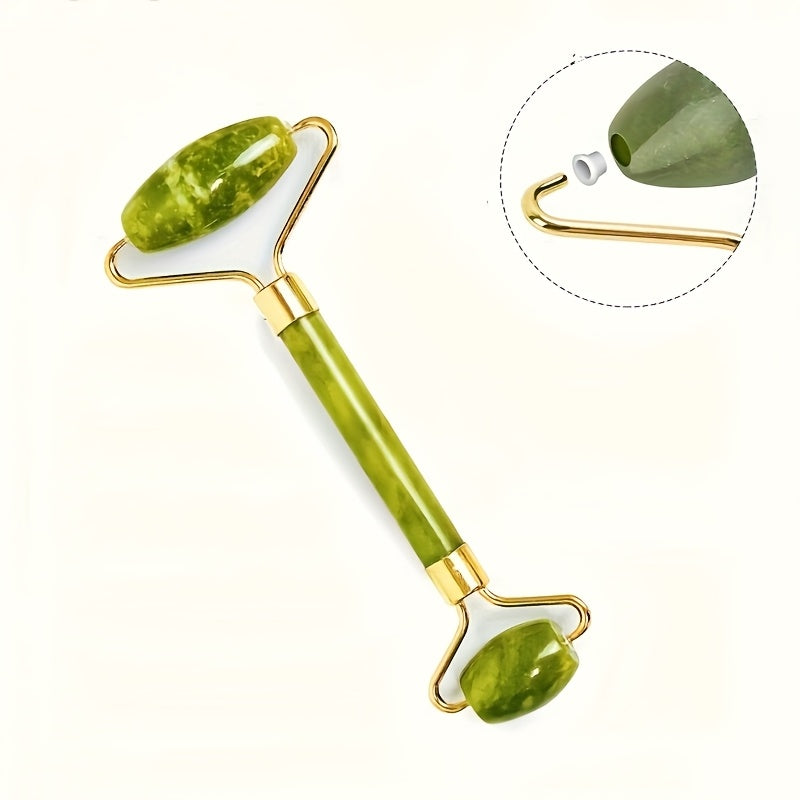 Rose Quartz Facial Roller for Face Eyes Neck Body Muscle Relaxation Skin Care