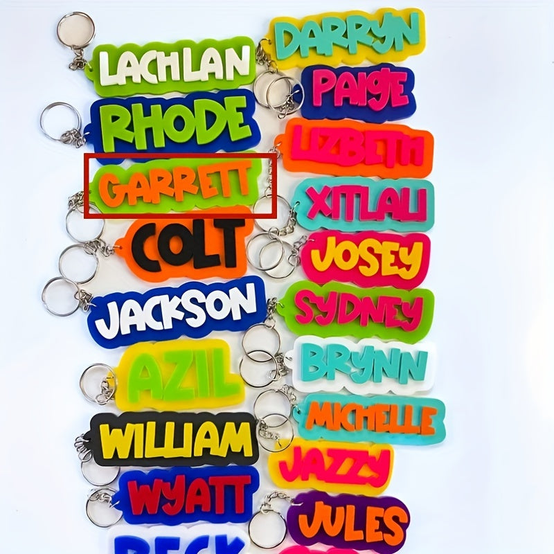Personalized Alphabet Acrylic Keychain for Kids Backpack Gift