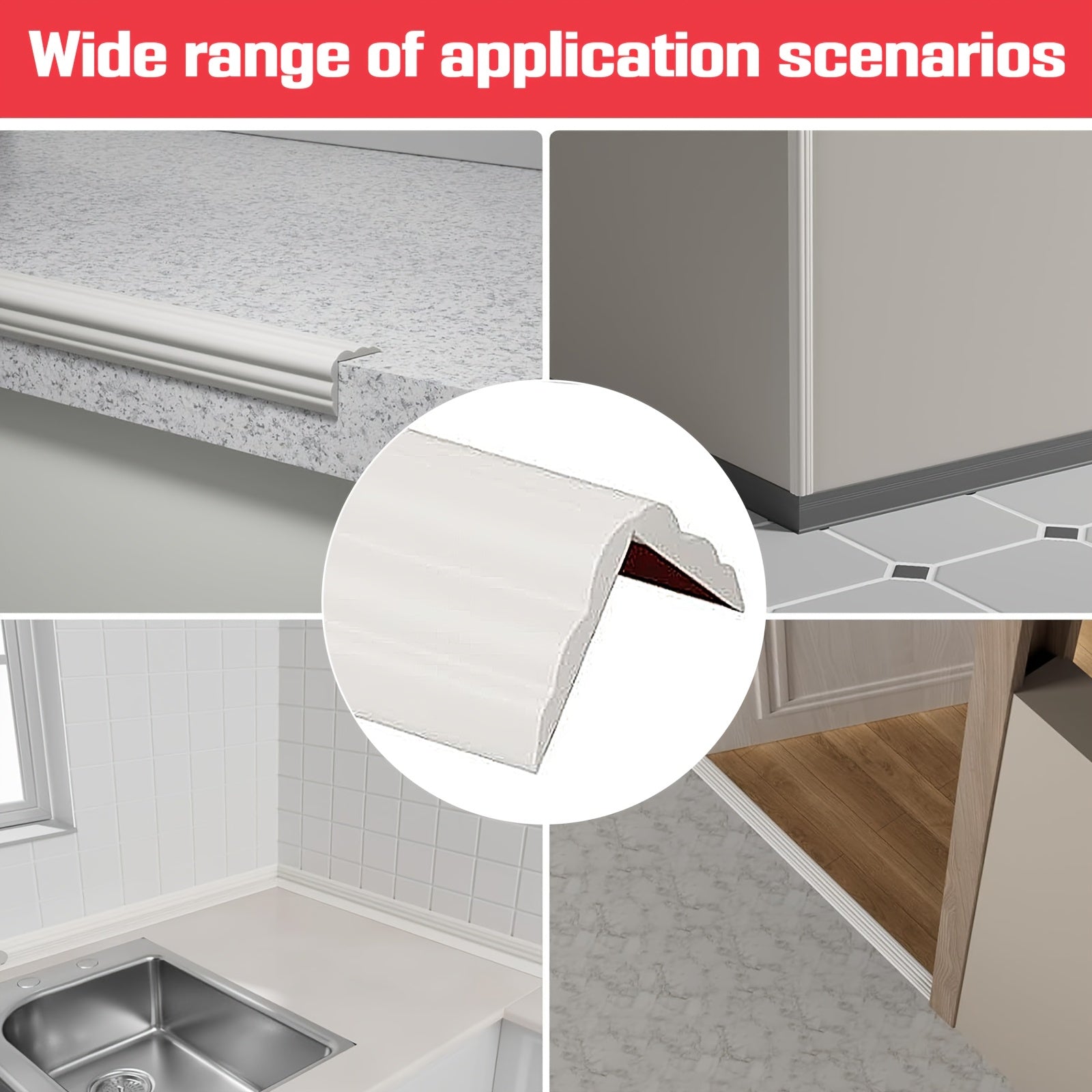 Белая резиновая уплотнительная лента в длинах 3/6/10/20 м, предназначенная для защиты от ветра и подходящая для использования в мебели и щелях. Эта лента противоударная, самоклеящаяся и обеспечивает звукоизоляцию, а также защиту от ветра и пыли,