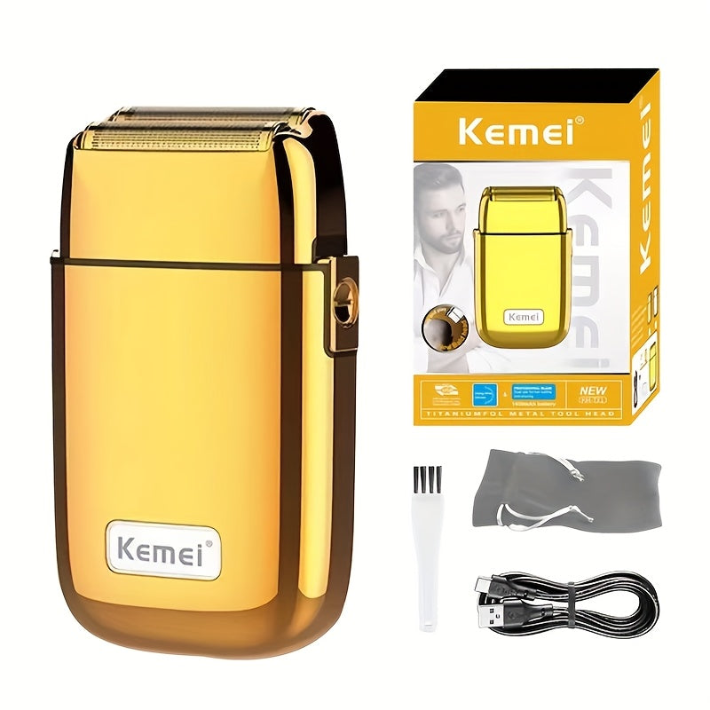 Rechargeable men's electric shaver with dual blades USB charging