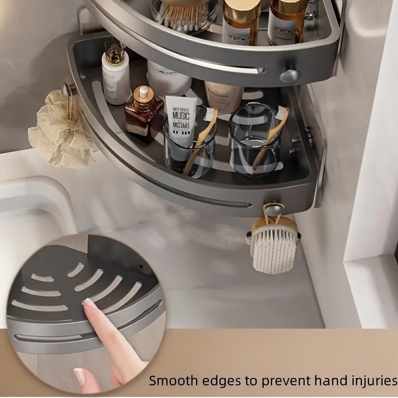 Corner Shower Shelf for Shampoo and Makeup Wall Mount Plastic Lightweight