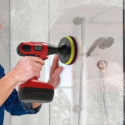 8-Piece Drill Brush Scrubber Set for Tiles Floors Green Red Grits