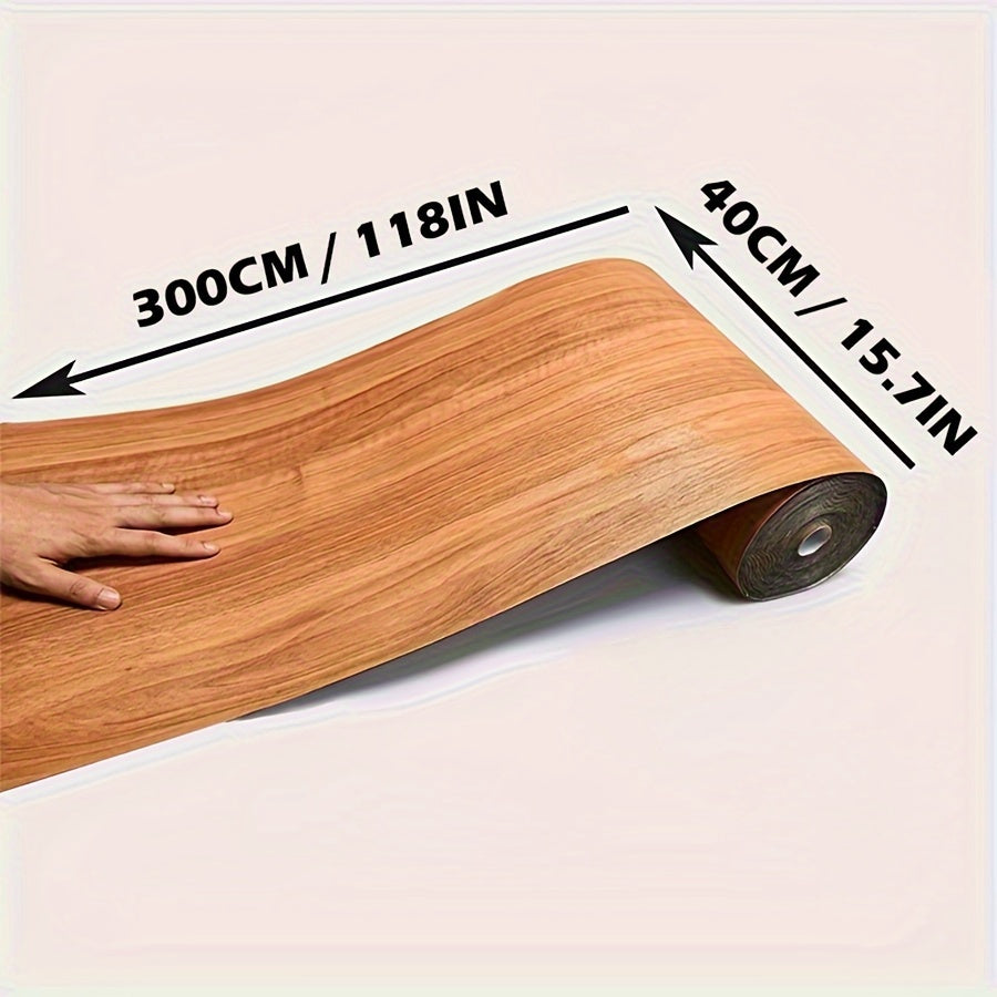 Retro Wood Grain Self-Adhesive Wallpaper Waterproof Oil-Resistant for Furniture and Room Makeovers 39.88cm x 299.72cm