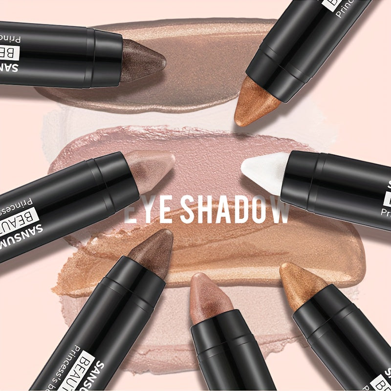 Women's 7-Color Waterproof Eyeshadow Stick Pearlescent Matte Lasting Makeup