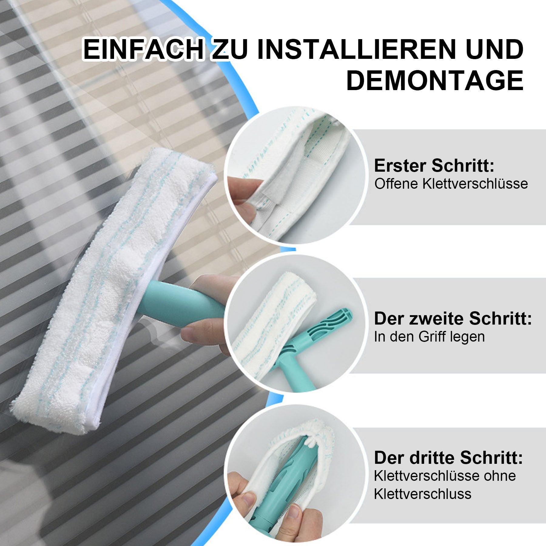 3-Pack Microfiber Window Cleaning Cloths for Dry and Wet Use