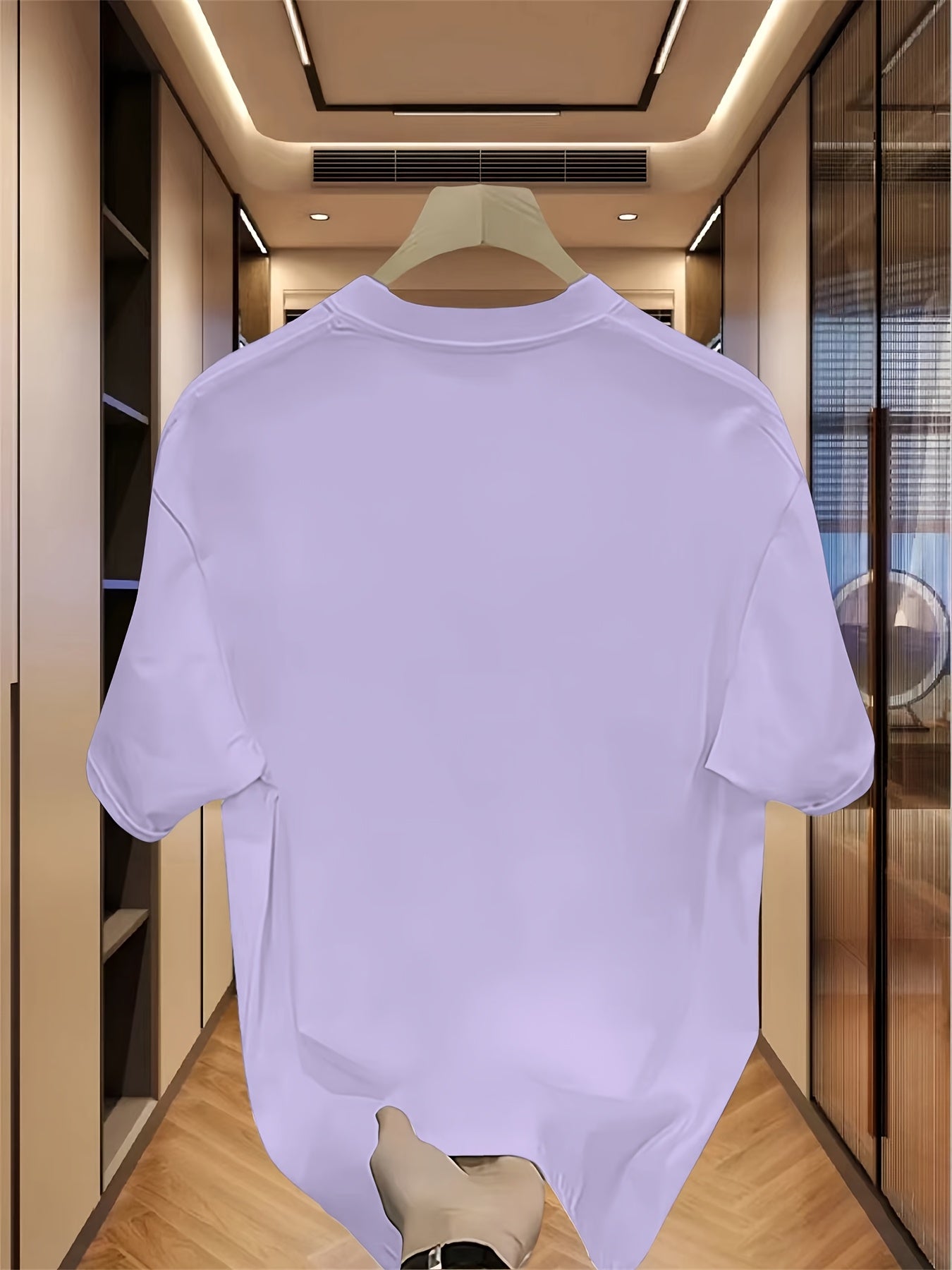 Zarif Leopard Print Erkaklar Yelka Tişörti