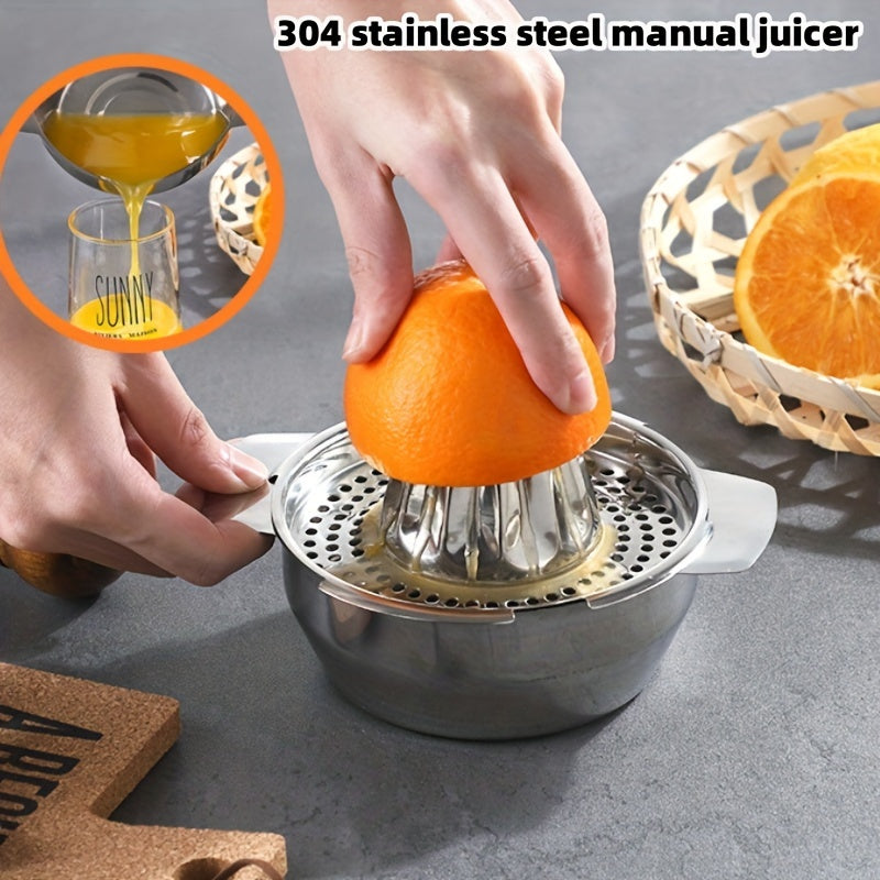 304 Stainless Steel Manual Citrus Juicer Compact Hand Squeezer for Lemons Oranges