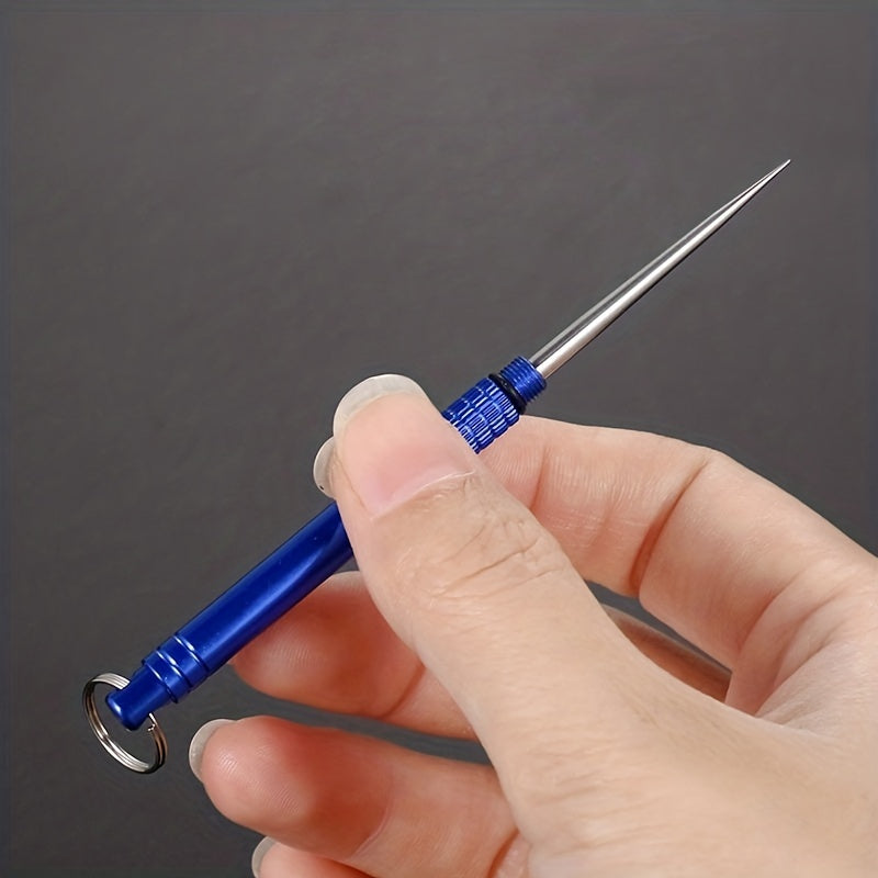 Unisex Stainless Steel Portable Dental Pick Keychain for On-the-Go Oral Care