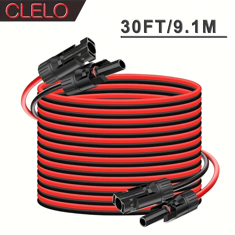 Cable de extensión para panel solar 14AWG 9.14M/12.19M para uso en autocaravanas y exterior