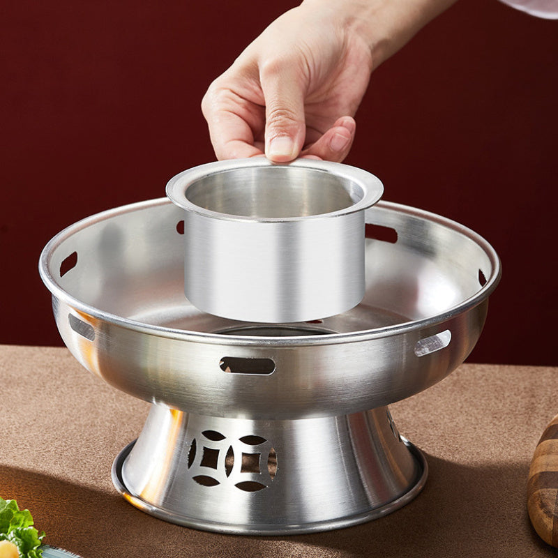 Portable Aluminum Hot Pot Set for Camping and Family Gatherings
