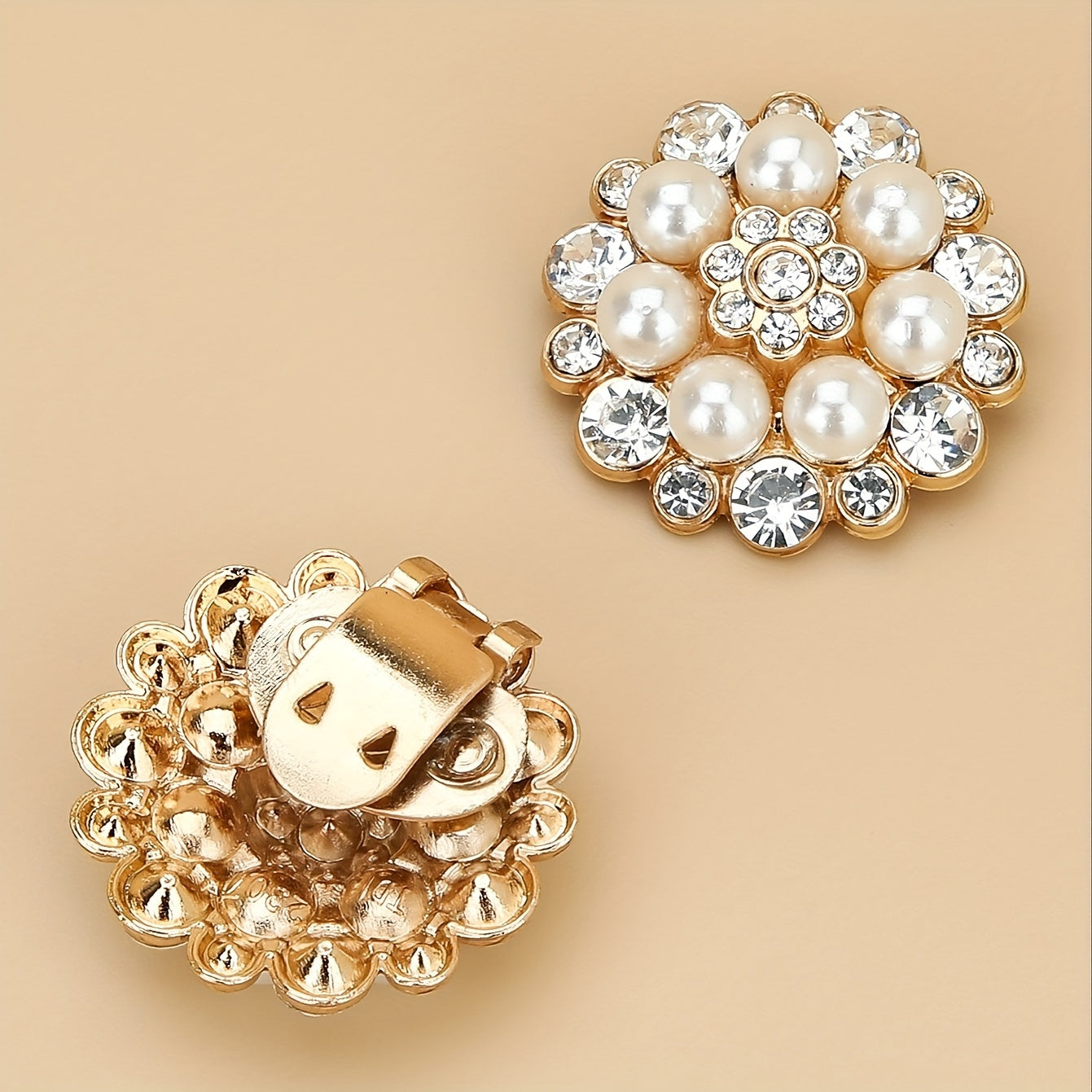 Women Rhinestone Shoe Buckles Detachable Shoe Clips for High Heels Accessory