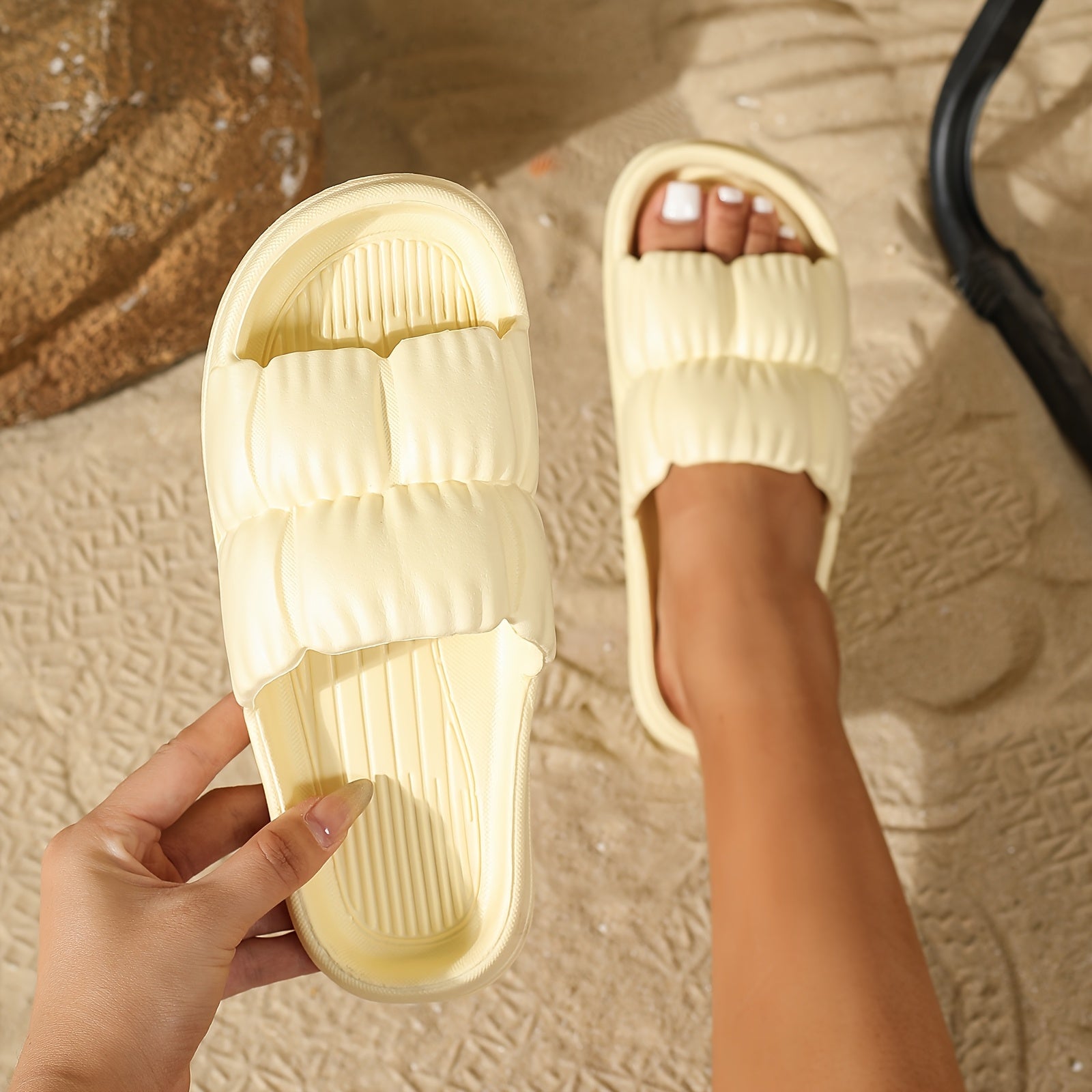 Unisex EVA Slip-On Slippers Indoor Outdoor Beach Bathroom Non-Slip Thin Sole