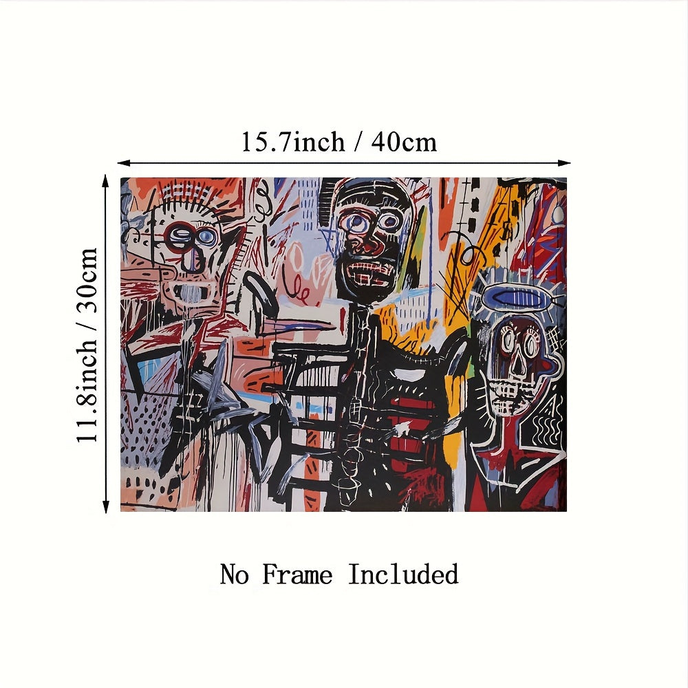 Decoración de arte mural en lienzo de graffiti callejero para sala de estar y dormitorio 30x40 cm Marco no incluido
