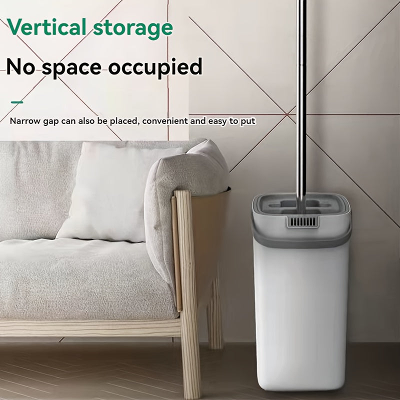 Uy uchun pol mop to'plami, 2 ta almashtiriladigan tolali mop va suvni tozalash uchun scraper bilan