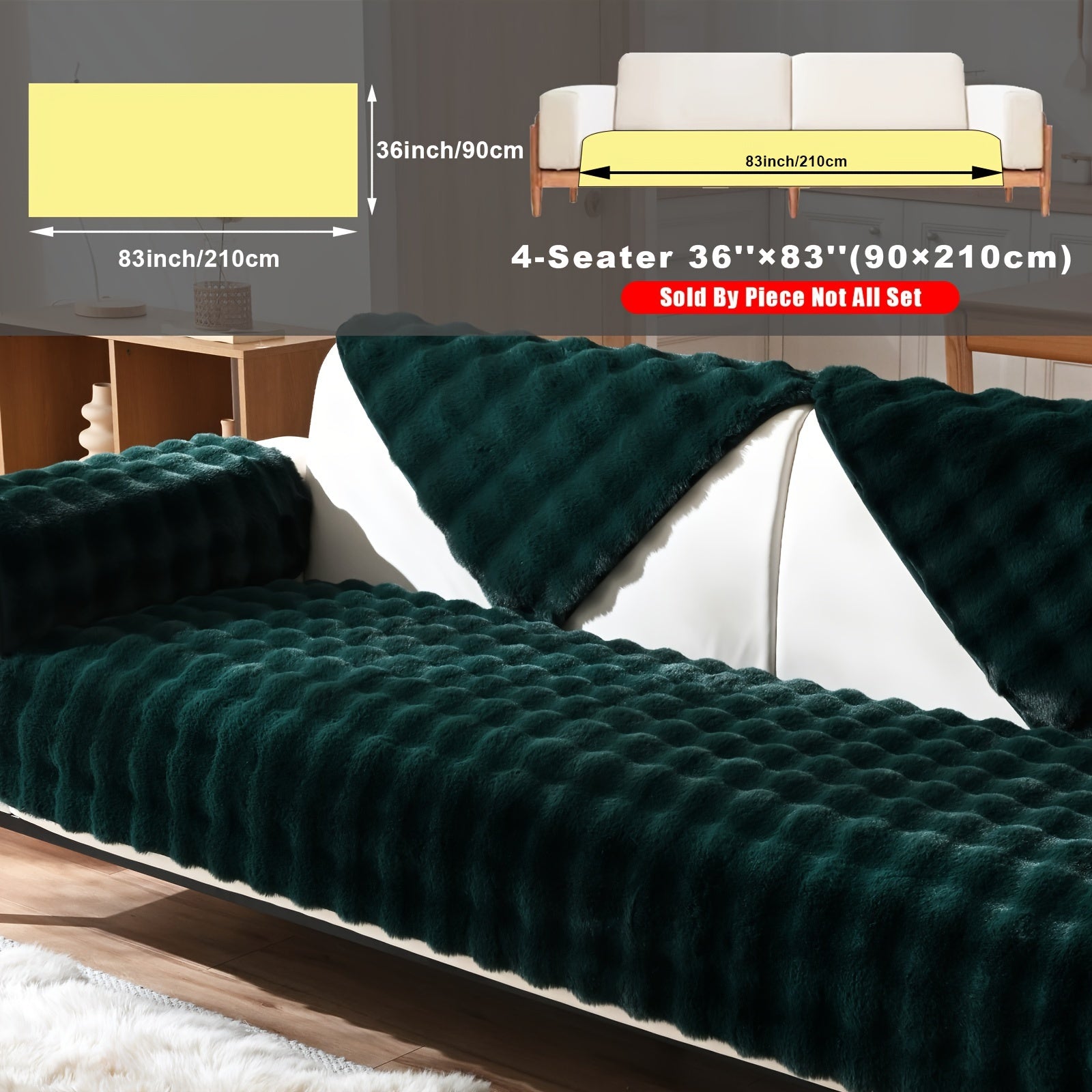 Накидка на диван из флиса для 2-4 местных диванов в 8 цветах, моющаяся в машине, дружелюбная к питомцам, современный дизайн