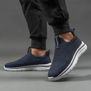 Men's Breathable Slip-On Loafers Casual Office Shoes Solid Color All-Season